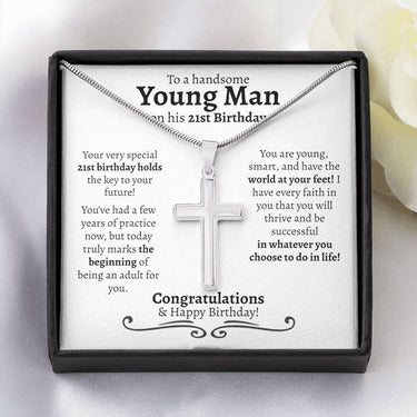 21st Birthday Cross Necklace - Love You This Much